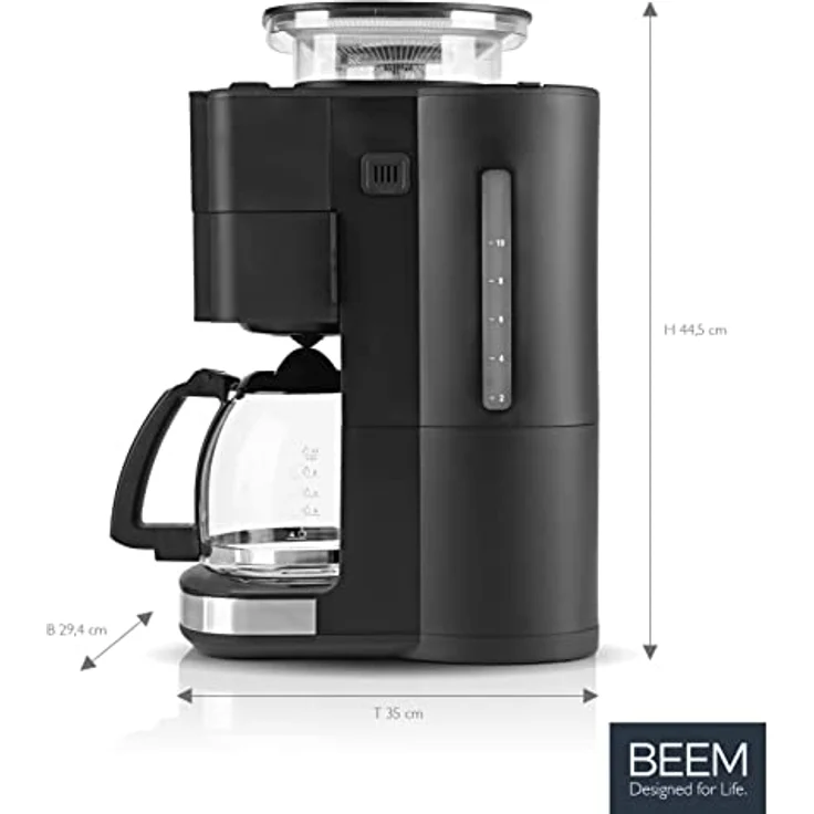 BEEM FRESH-AROMA-PERFECT III Filterkaffeemaschine mit Mahlwerk - Glas – Bild 6