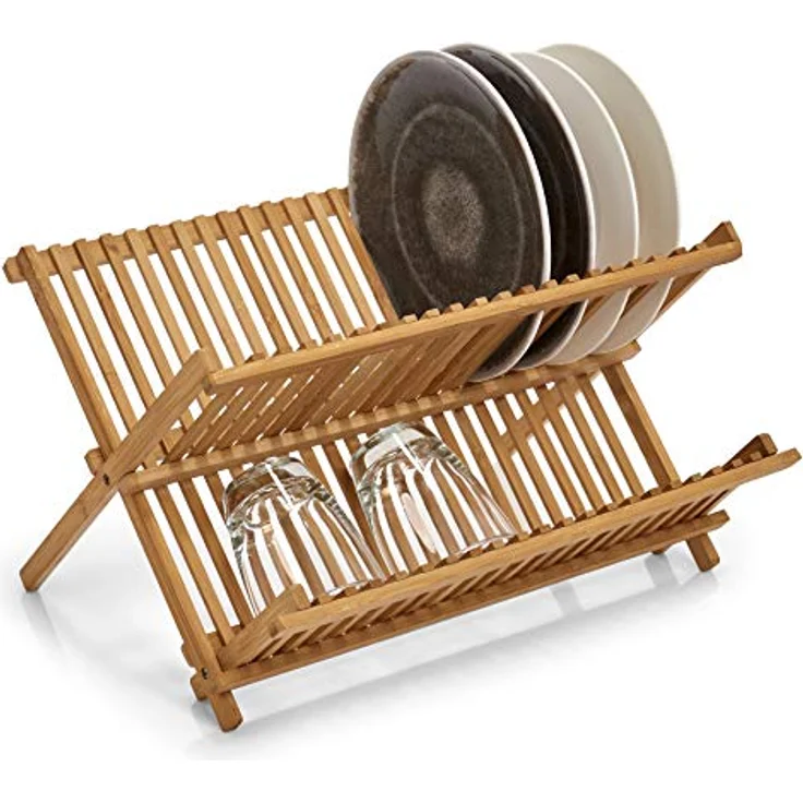 Zeller 25341 Tellerabtropfständer 42 x 34 x 25 cm, Bamboo – Bild 5
