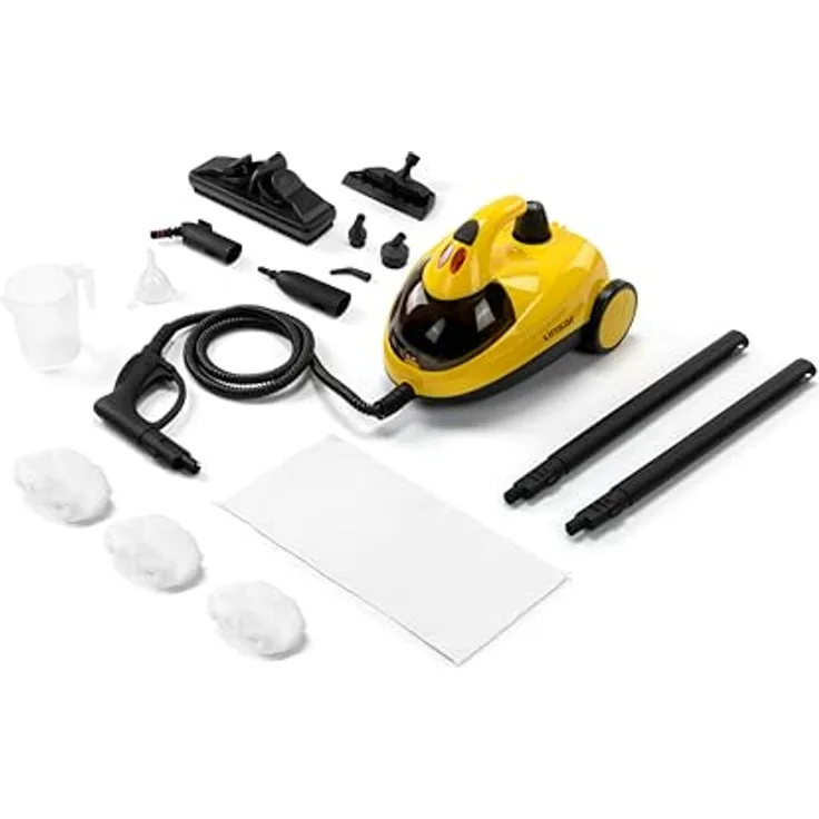 Linsar - Multi-Dampfreiniger - 4 Bar Dampfdruck - 45 Min. heißer Dampf mit 1x Tankfüllung (1,5L) - Bis zu 100 Grad - 2,5m Kabellänge - 1500 Watt