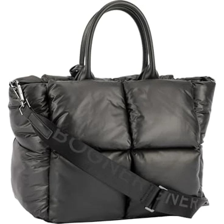 Bogner Amelie Shopper Tasche, grau, 28 cm x 14 cm x 26.5 cm, 100% Polyester – Bild 3