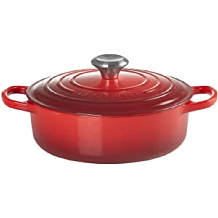 Le Creuset Gourmet-Bräter Signature 24 cm Rund Kirschrot – Bild 5