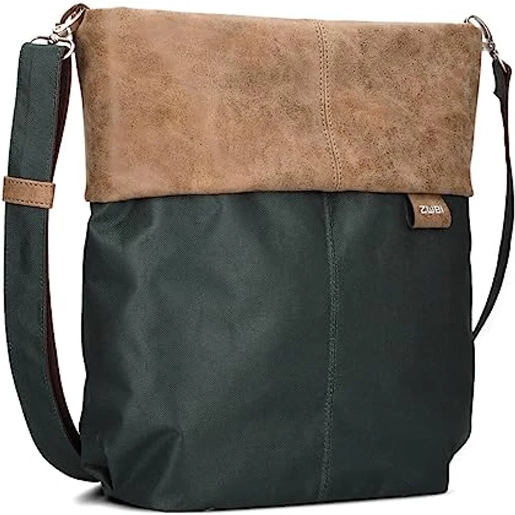 Zwei Olli Umhängetasche 31 cm, braun, 100% Polyester, 31 cm x 13 cm x 32 cm – Bild 1