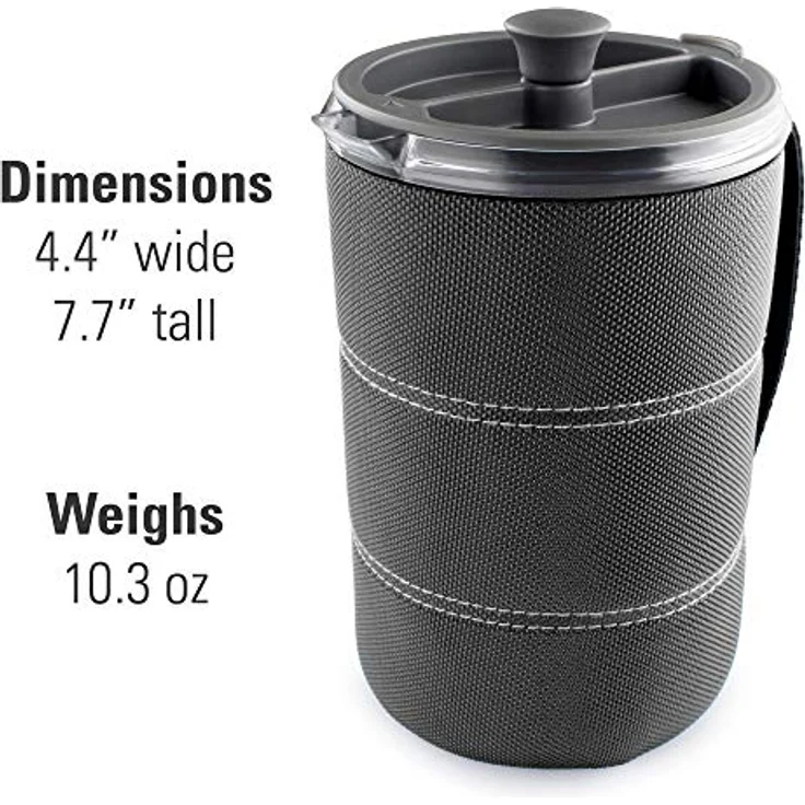 GSI Outdoors JAVAPRESS 30 OZ Graphite, Kaffeebereiter mit BPA-freier, bruchfester Karaffe und patentierter Kolbenmechanik – Bild 2