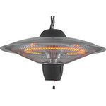 Eurom Party Deckenstrahler Eurom 1502 1500W, Heizstrahler, Schwarz, Carbonstrahler mit kurzer Wellenlänge