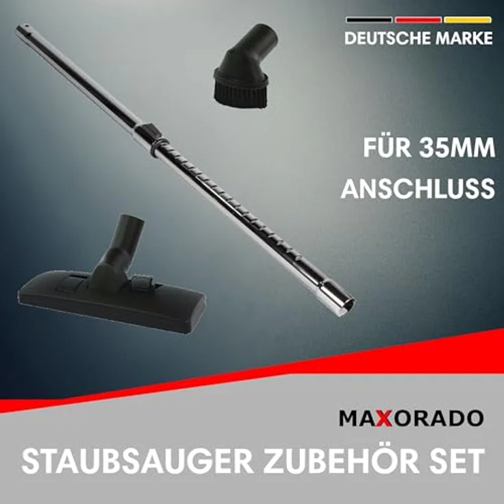Maxorado 35mm Staubsaugerrohr Set, Teleskoprohr mit Kombidüse und Staubpinsel, kompatibel mit AEG, Bosch, Siemens, Kärcher und mehr – Bild 5