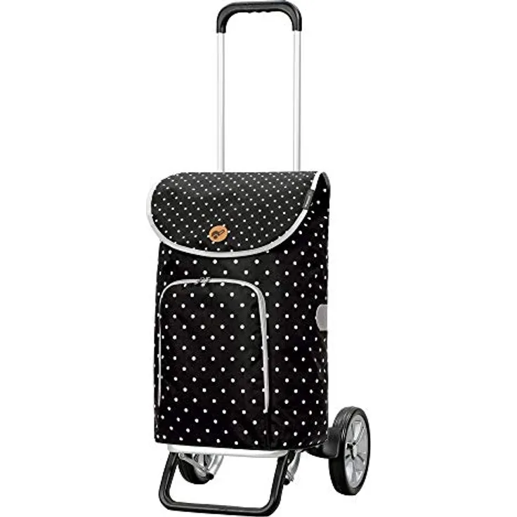 Andersen Shopper Alu Star höhenverstellbar mit Rad Ø 20cm und 41 Liter Tasche Ole schwarz