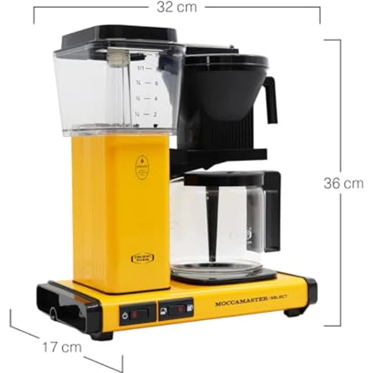 Moccamaster Filter Kaffeemaschine KBG Select, 1.25 Liter, 1520 W, Yellow Pepper – Bild 2