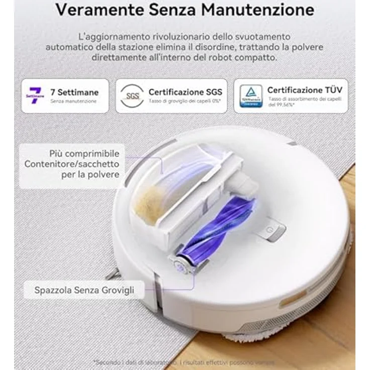 NARWAL Freo X Ultra Extend, Staubsauger-Roboter mit Zero-Grovigli-Bürste, Saugleistung von 8.200 Pa, weiß – Bild 5