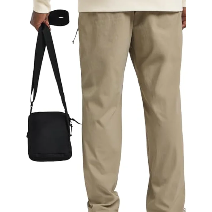 Jack Wolfskin Konya Organizer, Handtasche mit 2 Litern Volumen, Schwarz, robustes Armatech Plus 600D-Material, einstellbarer Schulterriemen, 6 Innentaschen – Bild 3