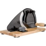 Zassenhaus Brotschneidemaschine manuell CLASSIC | Schwarz | Solinger Klingenstahl | Schnittstärken: 1-18mm | Brett und Kurbel aus Buchenholz | Maße: 30 × 25,5 × 19cm