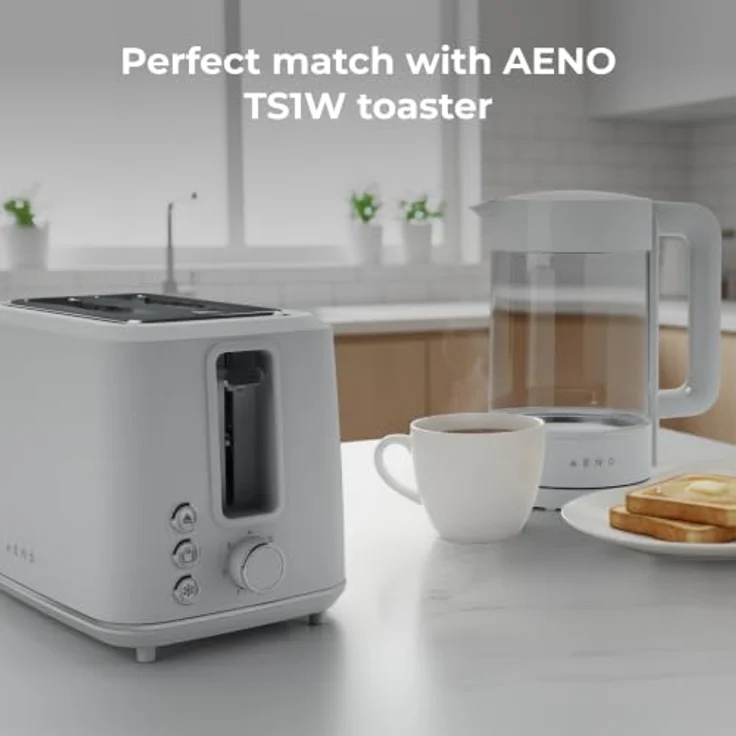 Aeno EK5 Elektrischer Wasserkocher, 1,7 Liter, Glas, Temperaturregelung 40-100°C, Strix-Technologie, LED-Beleuchtung – Bild 19