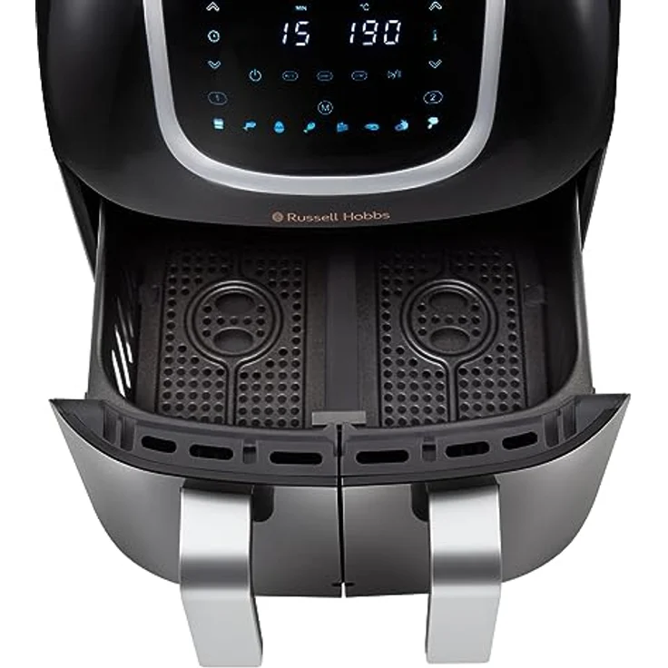 Russell Hobbs Heißluftfritteuse Doppelkammer [2 Fächer: 4,25l oder ein Korb 8,5l ] AirFryer SatisFry Snappi (8 Programme, spülmaschinenfest, Touchscreen, Fritteuse ohne Öl) Dual Basket 27290-56 – Bild 4
