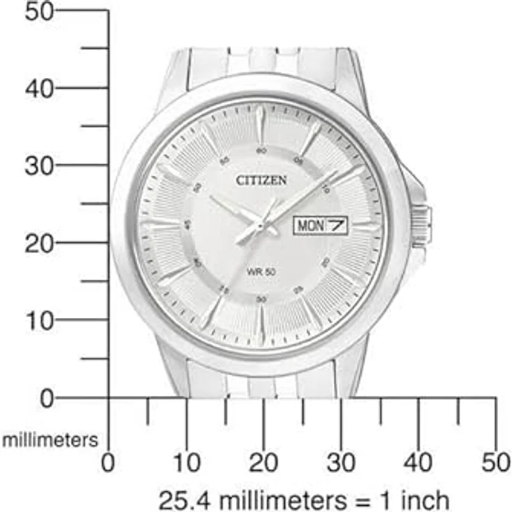 Citizen Armbanduhr Herren Chronograph Basic Herren BF2011 51AE, Analoguhr, 41 mm, silber – Bild 3