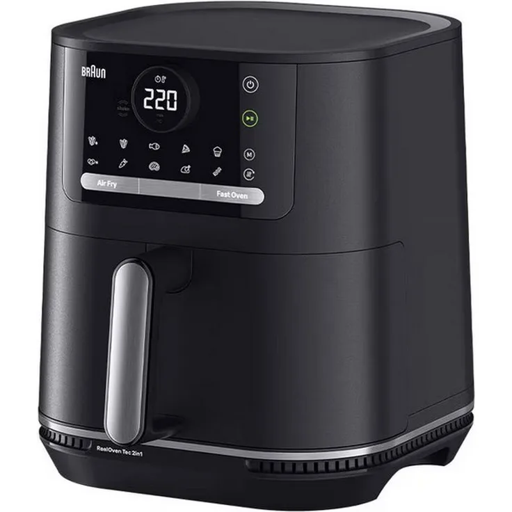 Braun HF 5055I BK MultiFry, 6 Liter Heißluftfritteuse mit 2-in-1 Technologie und digitalem Timer