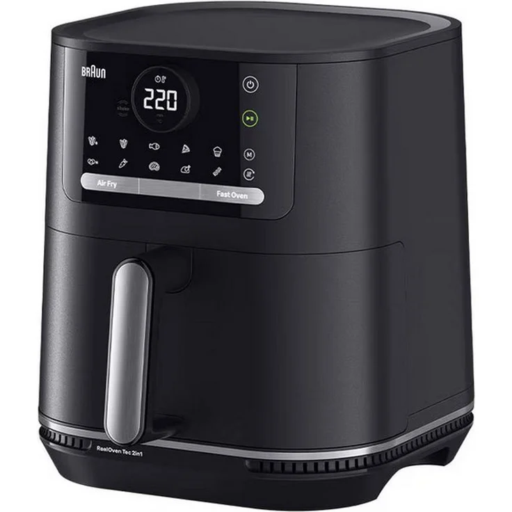 Braun HF 5055I BK MultiFry, 6 Liter Heißluftfritteuse mit 2-in-1 Technologie und digitalem Timer