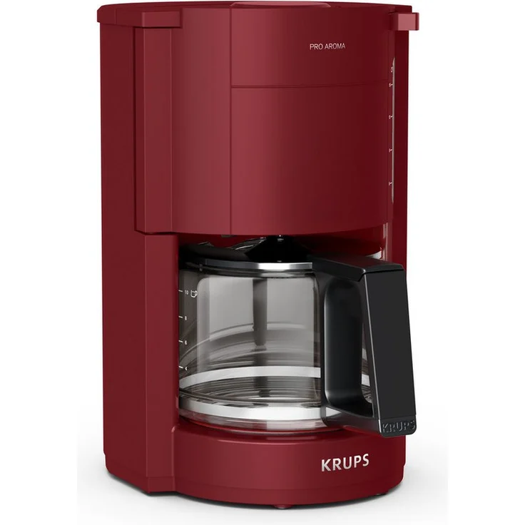 Krups F30905 Pro Aroma, Filterkaffeemaschine mit 1,25L Glaskanne, für 10-15 Tassen, 1050W, Schwarz