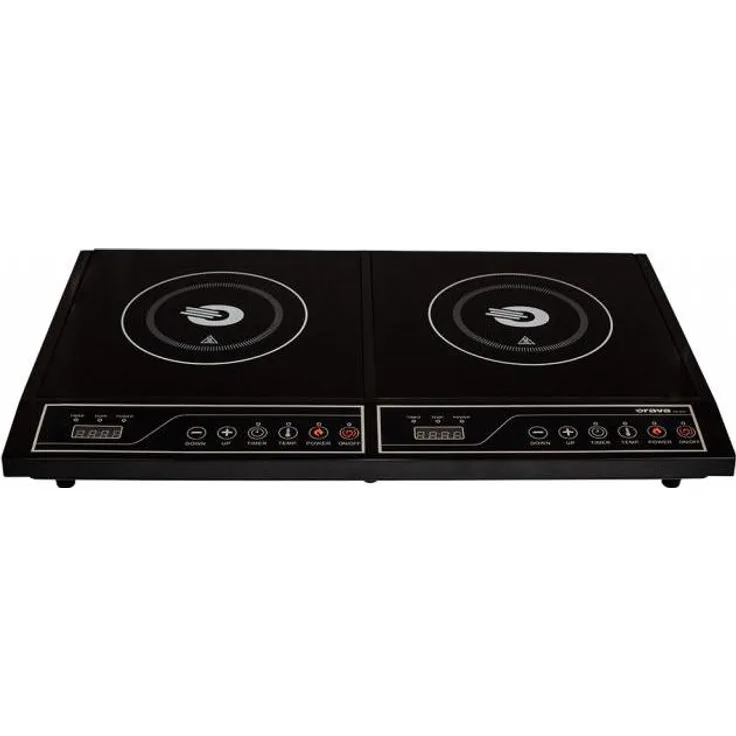 Orava VP-40i, Zonen-Induktionskochfeld in Schwarz, 3500 Watt, Touch-Steuerung, Temperaturbereich 60 bis 240 °C, geräuscharm