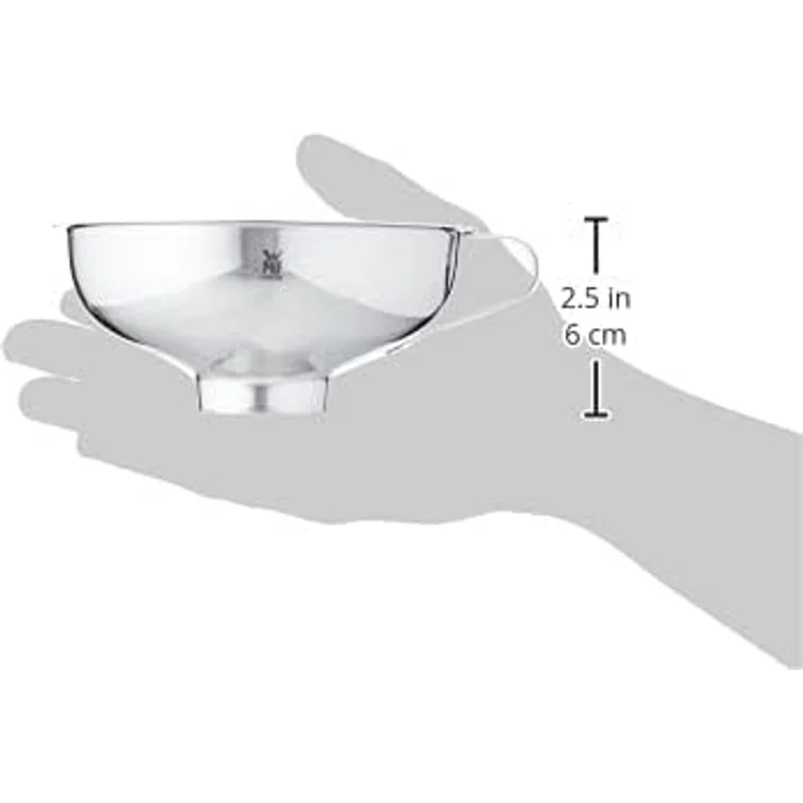 WMF Gourmet Marmeladentrichter 14 cm, große Öffnung 4 cm, Einfülltrichter Edelstahl, Cromargan Edelstahl, Einfüllhilfe für Gläser – Bild 3