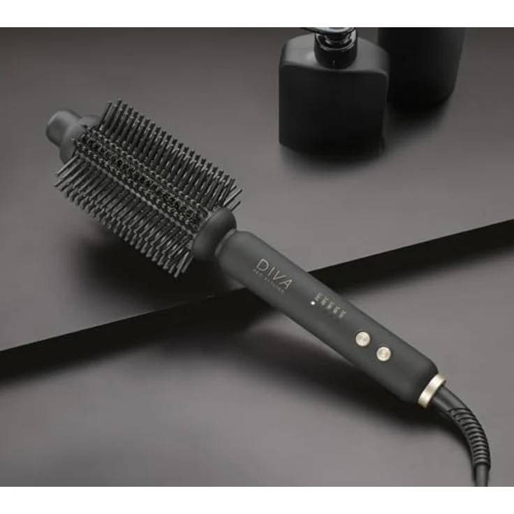 Diva Pro Styling Precious Metals Gold Dust Hot Brush, für volles Volumen und Locken, mit einstellbarer Temperatur und goldener Keramikkonstruktion – Bild 2