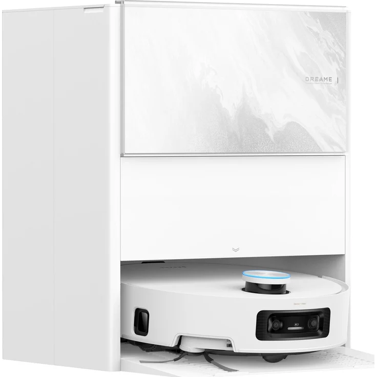 Dreame Aqua10 Ultra Track, Rundstaubsauger-Roboter mit 25 kPa Saugkraft, weiß, 3,2 l Staubbehälter und 4 l Wassertank