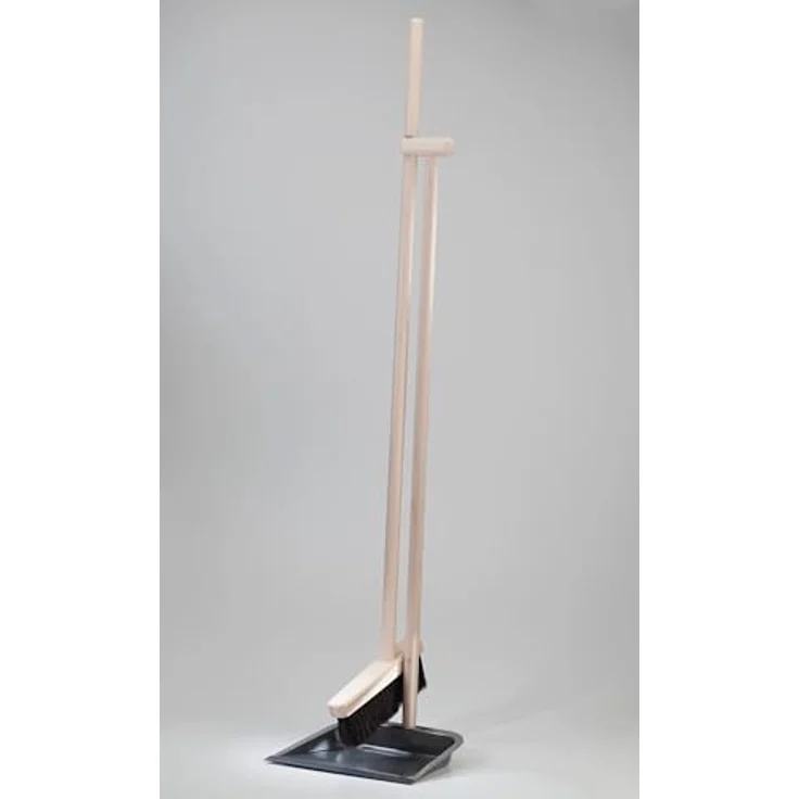Westfalia Werkzeug Faule Grete Kehrgarnitur, ergonomische Steh-Kehrgarnitur mit geöltem Buchenholzgriff und Rinderhaarbesatz, 107 cm Höhe – Bild 4