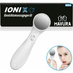 MAVURA Gesichtsmassagegerät IONIX Anti Falten Ultraschall Elektrischer Hautpflege Massagestab, Weiß