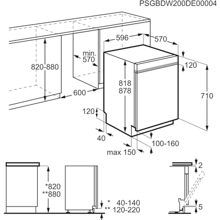 AEG GU620B2SCM 6000 Geschirrspüler, unterbaufähig, 596 mm breit, 44 dB (A), mit SatelliteClean® Sprüharme und AirDry Trocknung – Bild 19