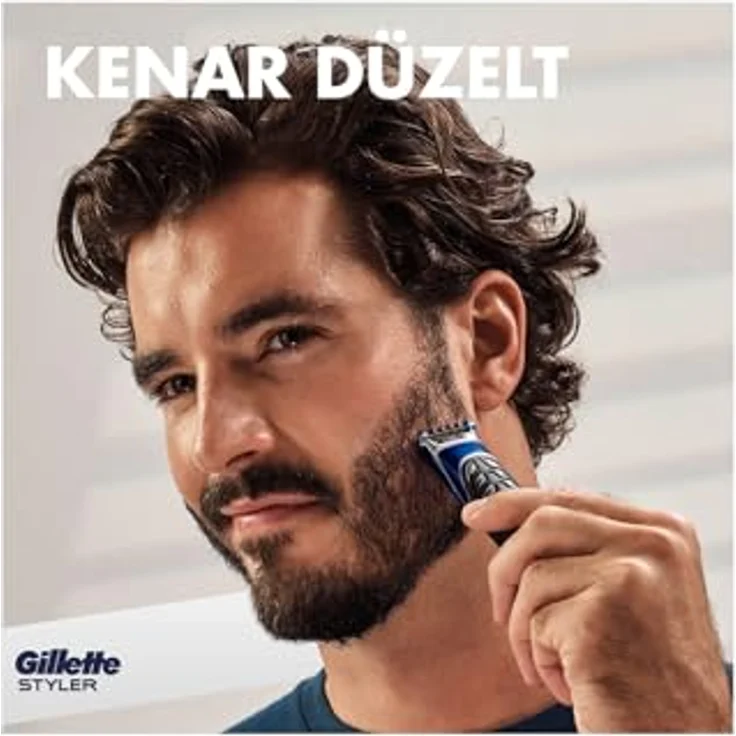 Gillette Styler Trimm- und Rasiergerät 4 in 1, abwaschbar mit Schneideaufsätzen für präzises Rasieren – Bild 8