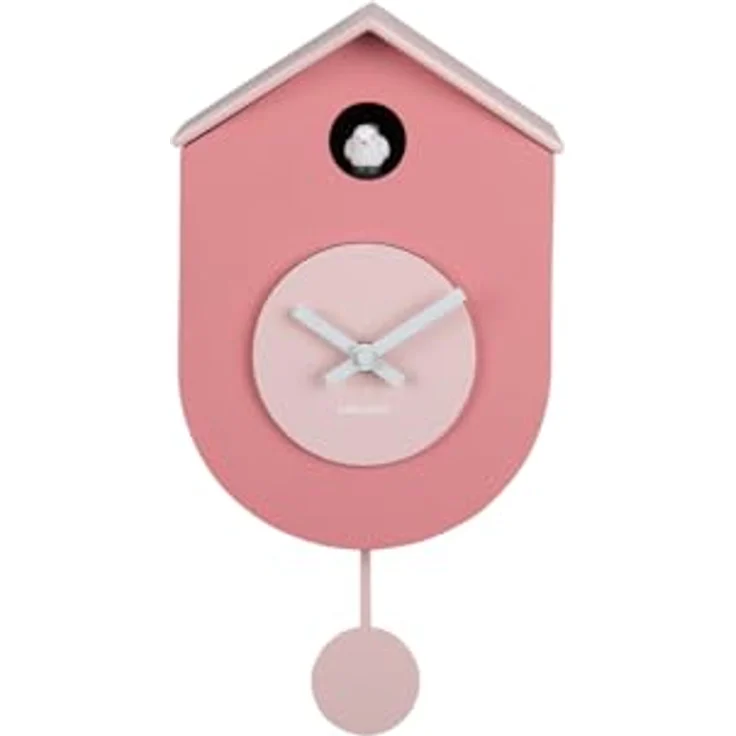 Karlsson Wanduhr Grato, pink, Kunststoff, 9x33x17.5 cm, moderne Wanddekoration – Bild 1