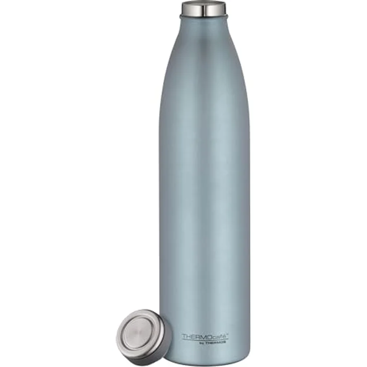 THERMOcafé by THERMOS TC BOTTLE, Isolierflasche 1.00l, Edelstahl, kohlensäurefest, 12h heiß, 24h kalt, Auslaufsicher, ice blue mat – Bild 2