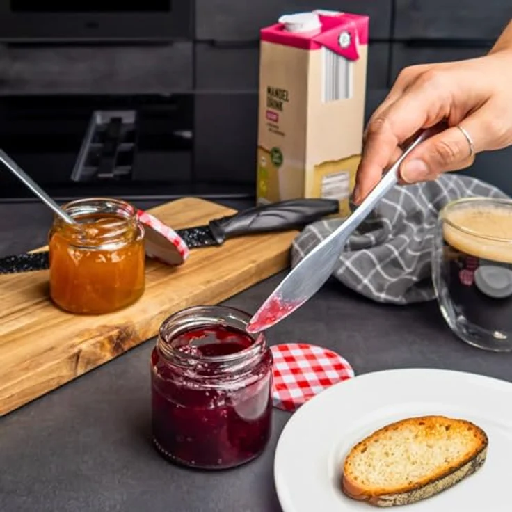 Intirilife Einmachglas, Glas, (25-tlg), Sturzgläser Marmeladengläser Vorratsgläser Schraubdeckel Einmachgläser, 150 ml, hitzebeständig, langlebig, wasserdicht – Bild 7