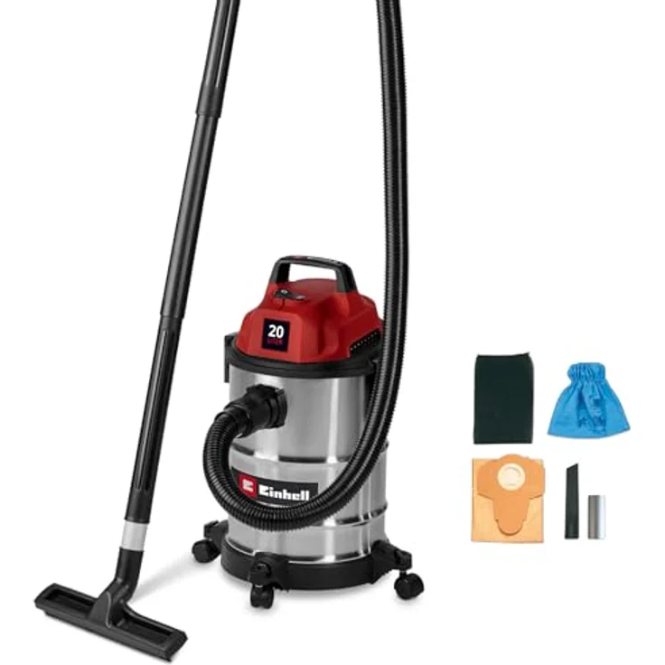 Einhell TC-VC 3055 SA, Nass-Trockensauger mit 900 W, 30 l Edelstahlbehälter und automatischer Gerätesteckdose – Bild 2