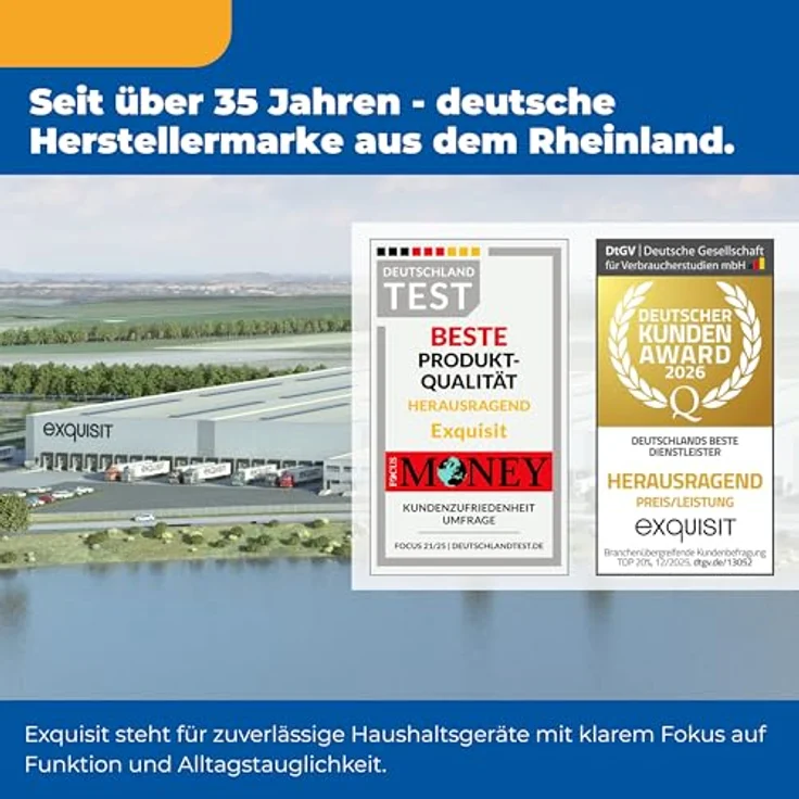 Exquisit GSP9616-450B, Stand-/Unterbau-Geschirrspüler mit 16 Maßgedecken, Energieklasse B, 45 dB, 8 Programme, Besteckschublade, Halbe Beladung, inox – Bild 10