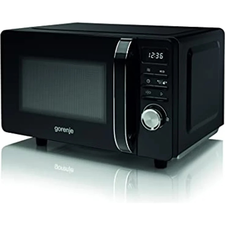 Gorenje MO 20 S 4 BC Mikrowelle, Standgerät, 20 Liter Garraum, Drehregler, Tasten LED-Display, schwarz – Bild 8
