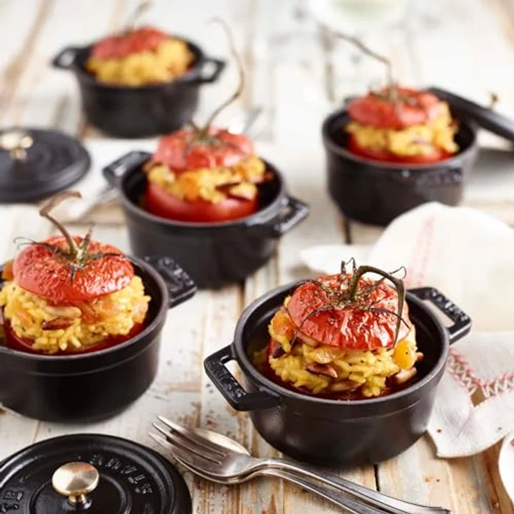 Staub 40500-101-0 Mini Cocotte, rund mit Deckel 10 cm, 0,25 L, induktionsgeeignet, mit mattschwarzer lierung im Inneren des Topfes, schwarz – Bild 9