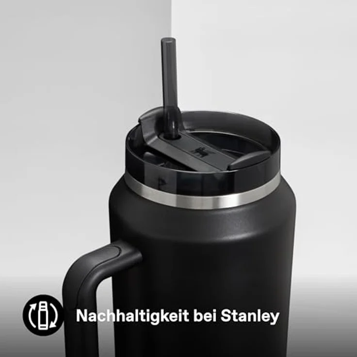 STANLEY 1913 Quencher H2.0 FlowState Trinkbecher, 1.9L, Vakuumisoliert, 60 Stunden kalt, schwarz – Bild 4