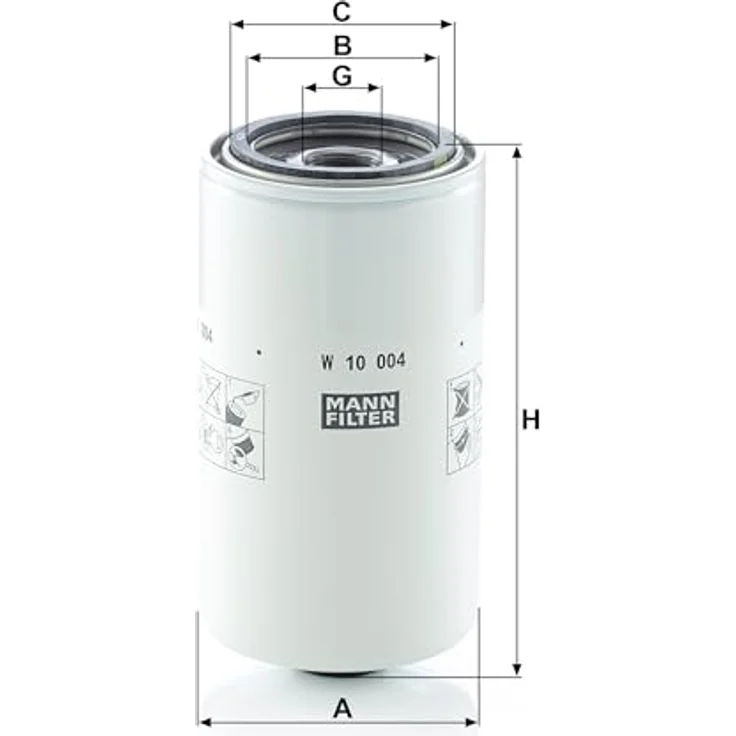 MANN-FILTER W 10 004, Ölfilter, Anschraubfilter für zuverlässigen Motorenschutz und einfache Handhabung – Bild 3