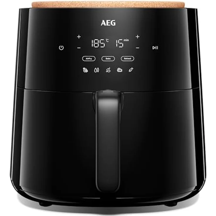 AEG AAF7B Heißluftfritteuse/IF Design Award 2024/schwarz, wenig bis gar kein Öl/8 Programme/programmierbar/Vorheiz-Funktion/6,8l/spülmaschinenfest/Hitzeschutz/Wendeaufforderung – Bild 2