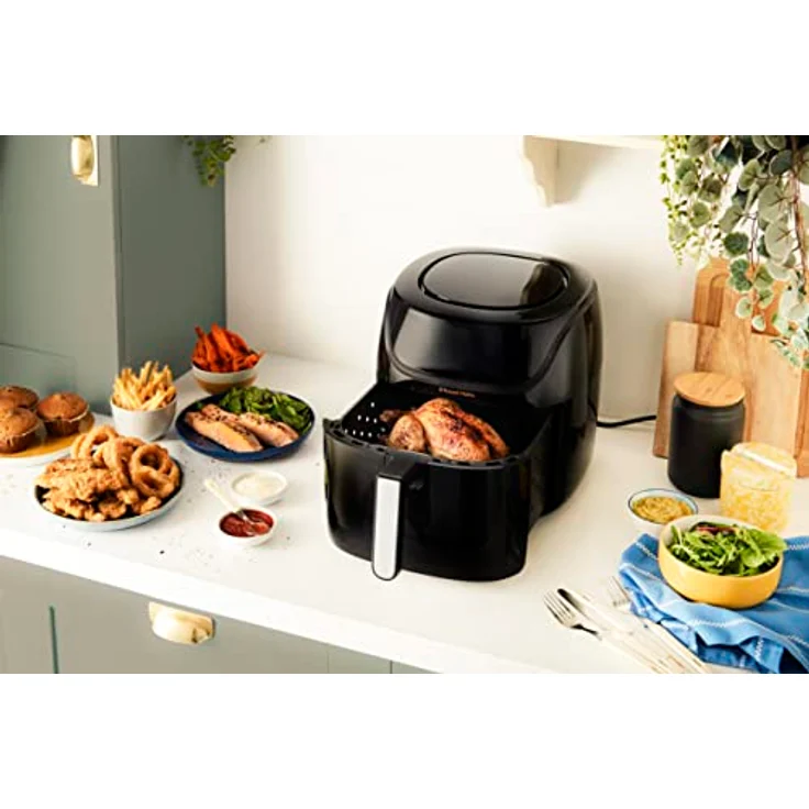 Russell Hobbs Heißluftfritteuse L 4l [7 Kochfunktionen|10 Programme] AirFryer (spülmaschinenfest, max. 220°C, Touchscreen, Fritteuse ohne Öl, Grillen, Backen, Braten, Dörren etc.) SatisFry 27160-56 – Bild 5