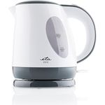 ETA Wasserkocher I Sofie I 2200 W I 1 Liter I 360° Sockel I Verdecktes Heizelement I STRIX-Kontaktsystem I Filtersieb I Automatische Abschaltung I Weiß