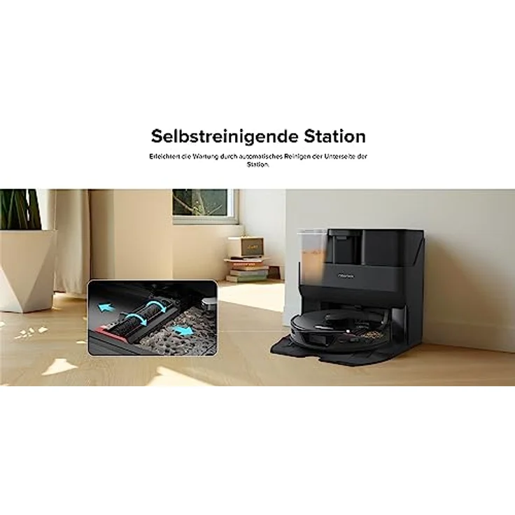 Roborock S7 Max Ultra, Saugwischroboter mit 5500 Pa Saugleistung, selbstentleerender Absaugstation, Ultraschall-Wischsystem, Schwarz-Grau – Bild 11
