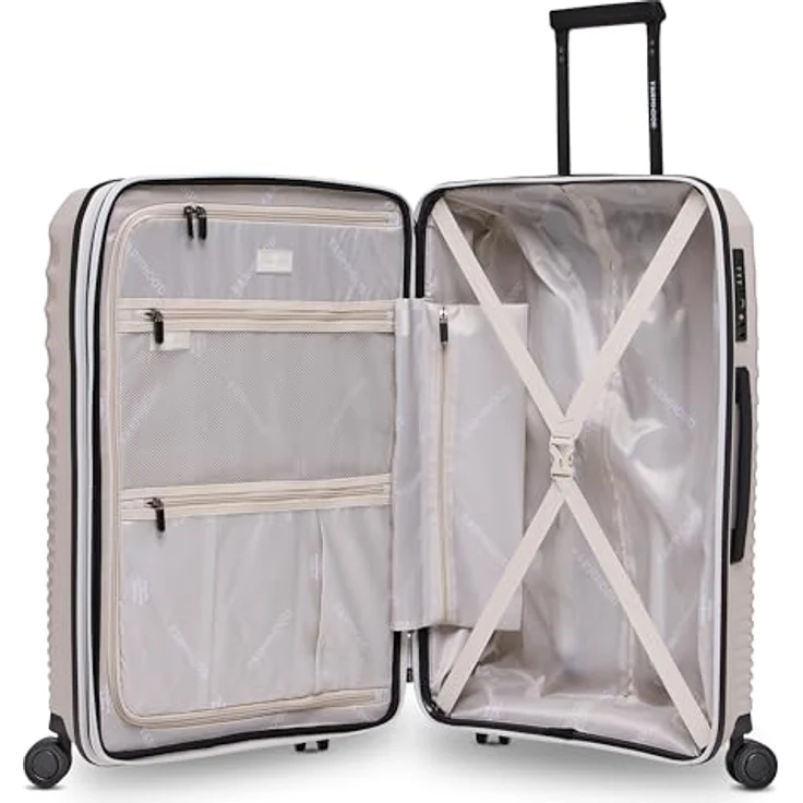 Farmhood Hartschalen Koffer-Set 3-teilig | Trolleys mit Dehnfalte erweiterbar um 6 cm| Robustes und leichtes Material, 4 Doppelrollen & TSA-Schloss | Damen & Herren – Bild 5