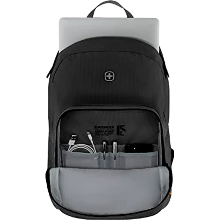 Wenger Crango Business-Rucksack, 46 cm mit Laptopfach, schwarz, 100% Polyester – Bild 4