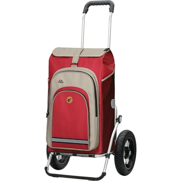 Andersen Einkaufstrolley - Royal Shopper Hydro 2.1 rot 62 L Bike, Aluminium, klappbar, Thermo, luftbereiftes Kugellagerrad - Preisvergleich