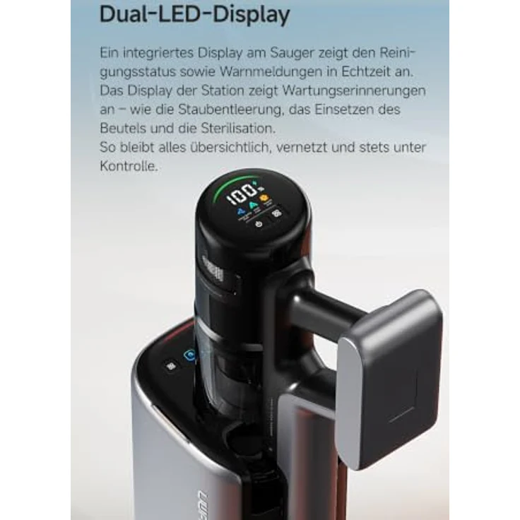 UWANT V800, Bodenstaubsauger mit 480AW Hurrikansaugleistung und selbstreinigendem System – Bild 8