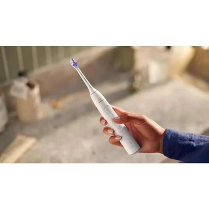 Philips Sonicare Elektrische Zahnbürste Series 6500 HX7410/02, mit Andruckkontrolle, 3 Intensitätsstufen, inkl. Ladegerät, Reiseetui, weiß – Bild 6