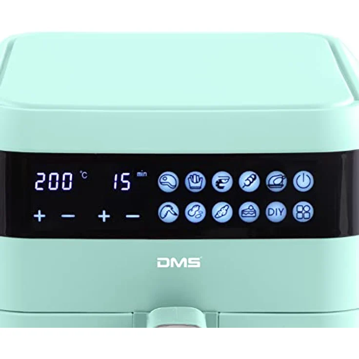DMS XXXL 7 Liter Heißluftfritteuse | fettfrei und ohne Öl | 10 Programmen | digitales Touch Display | Timer | HFG-7 (Green) – Bild 5