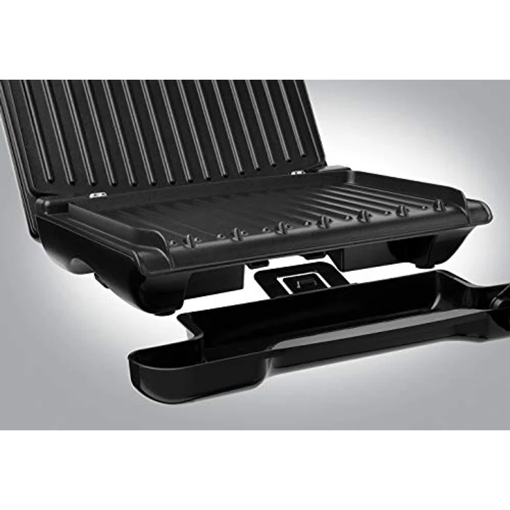 George Foreman 25050-56 Fitnessgrill Entertaining Steel, Kontaktgrill, Panini- und Sandwichgrill, 33 x 22 cm große Grillfläche für bis zu 7 Portionen, Edelstahl-rot – Bild 5