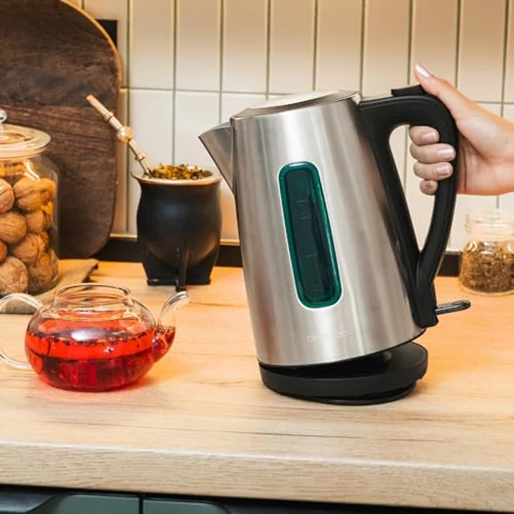 Cecotec Thermosense 210 Steel, Elektrischer Wasserkocher 1,7 L, 2200 W Edelstahlgehäuse, 360° drehbare Basis, Cool-Touch-Griff, doppeltes Sicherheitssystem – Bild 5