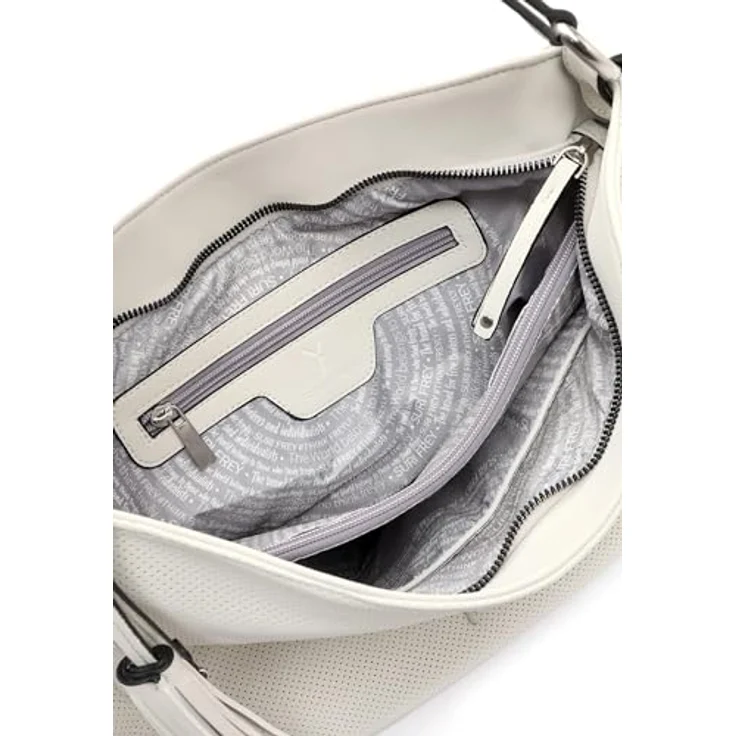 Suri Frey Beutel Romy, Handtasche aus Feinsynthetik mit Reißverschluss, beige, PETA-Approved Vegan, 33x20x15 cm – Bild 5